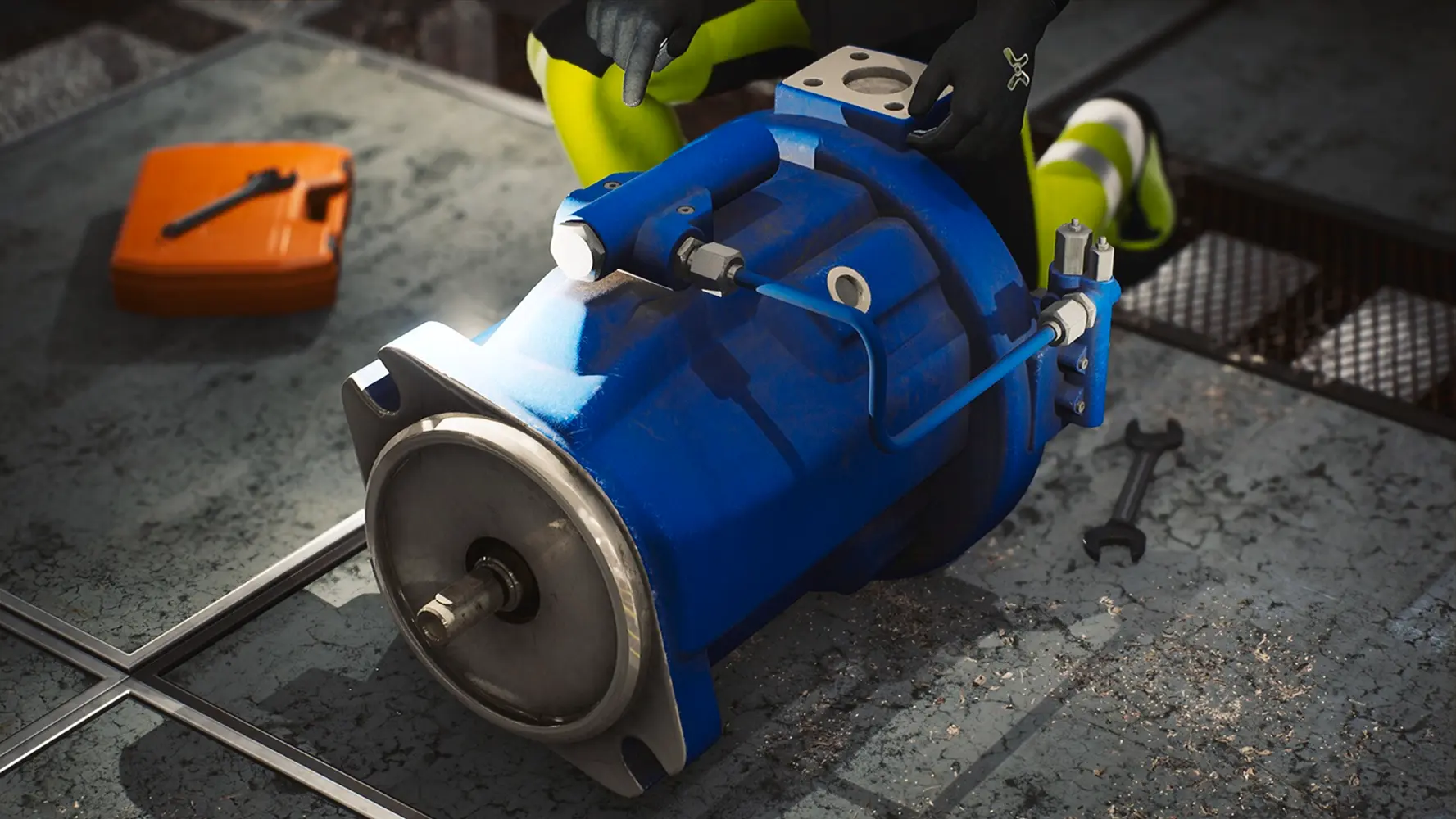 Marked mechanical equipment